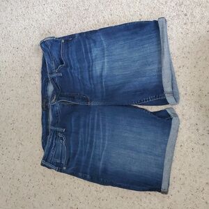 Silver Jeans Dark Blue Rolled Cuff Denim Shorts